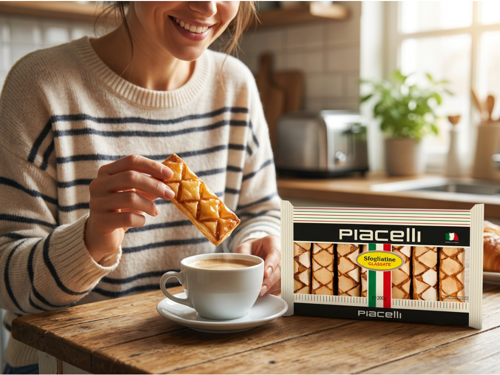 Piacelli glazované listové těsto 200 g - při podávání ke kávě
