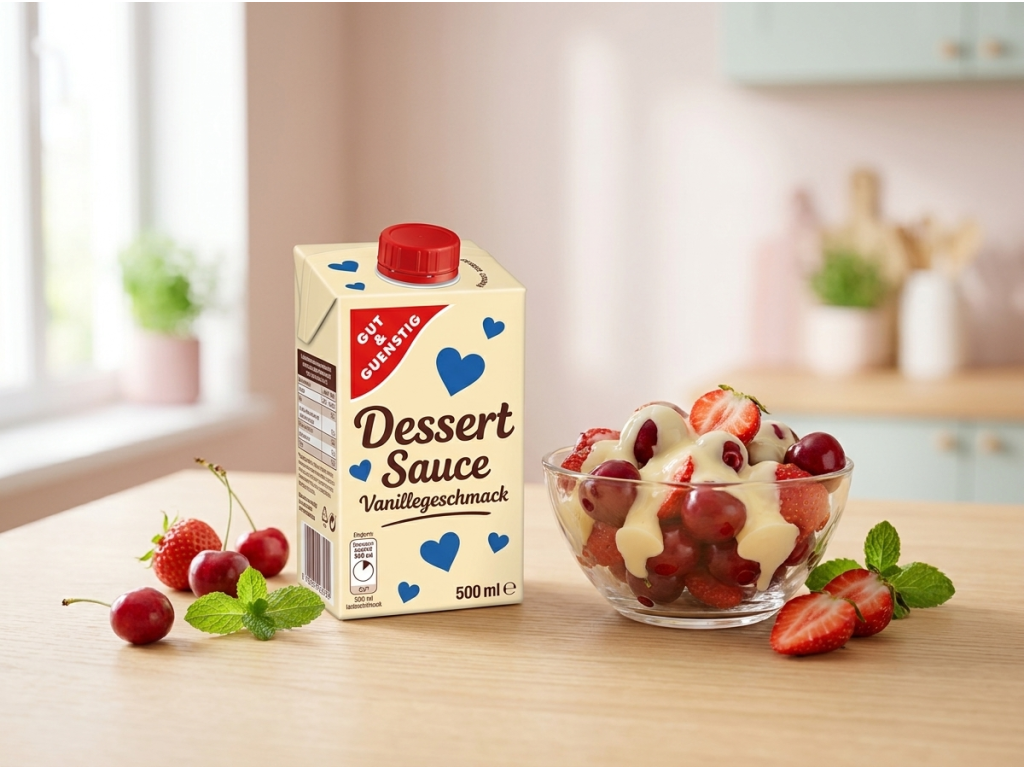 G&G Desertní omáčka s příchutí vanilky v kuchyni s ovocem