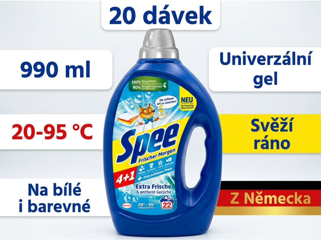 Spee prací gel Frischer Morgen - přehled výhod