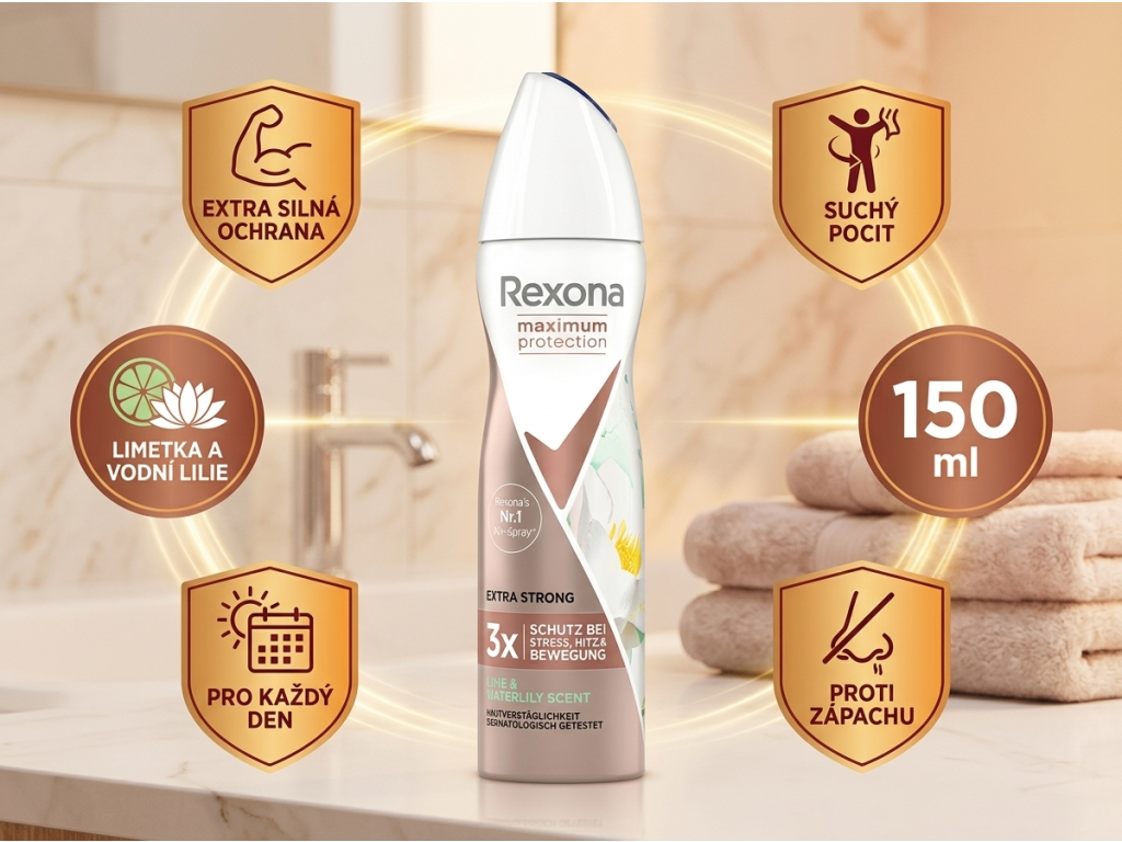 Rexona Maximum Protection Lime & Waterlily - přehled výhod