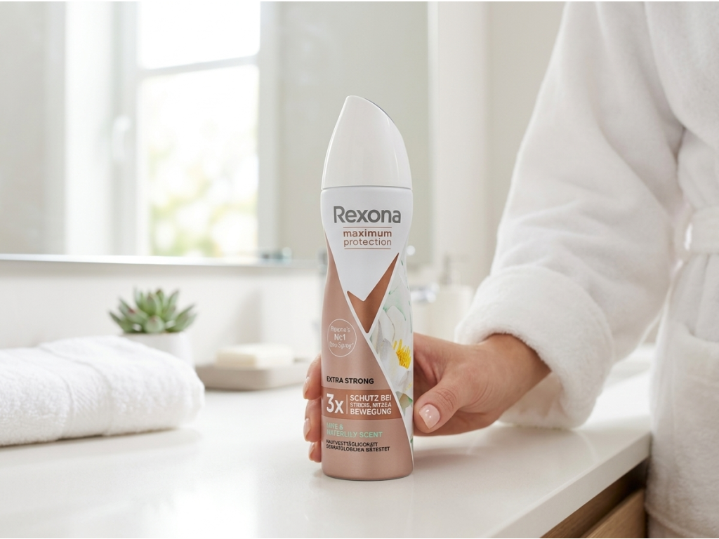 Rexona Maximum Protection při ranní rutině