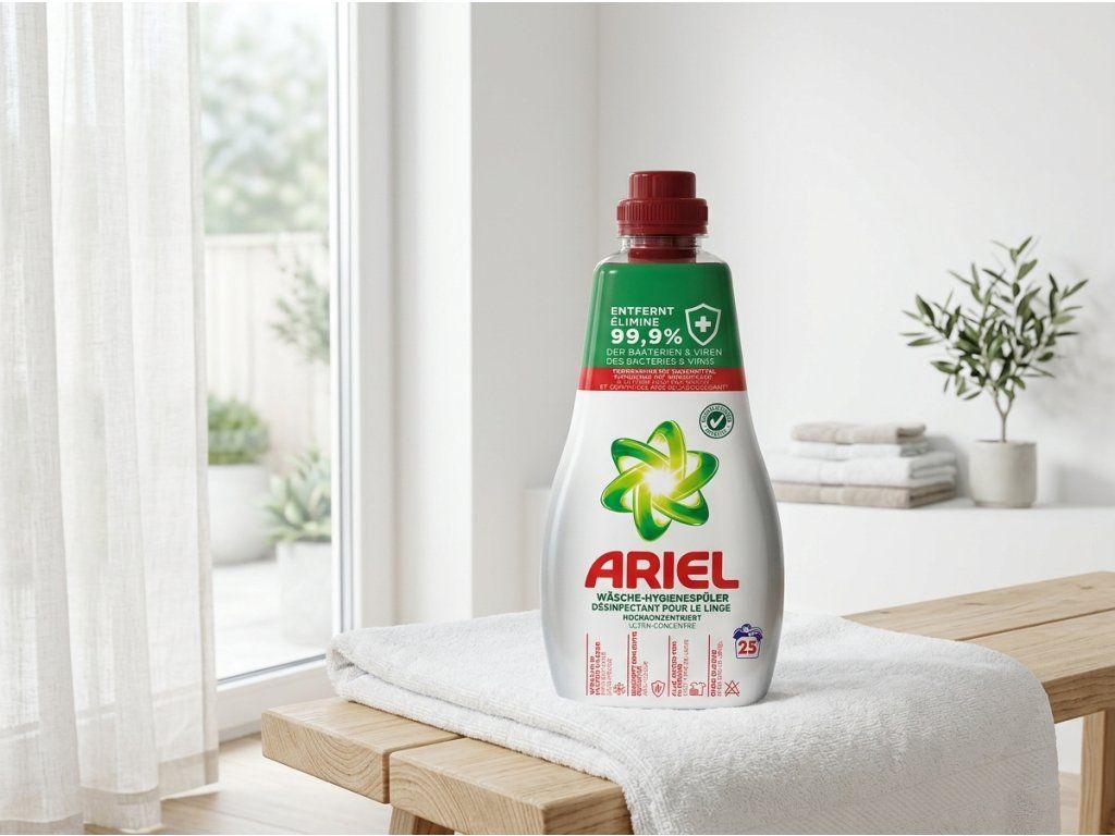 Ariel hygienická aviváž v čistém domácím prostředí