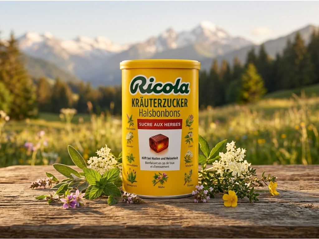 Ricola bylinné bonbóny Original v přírodním prostředí