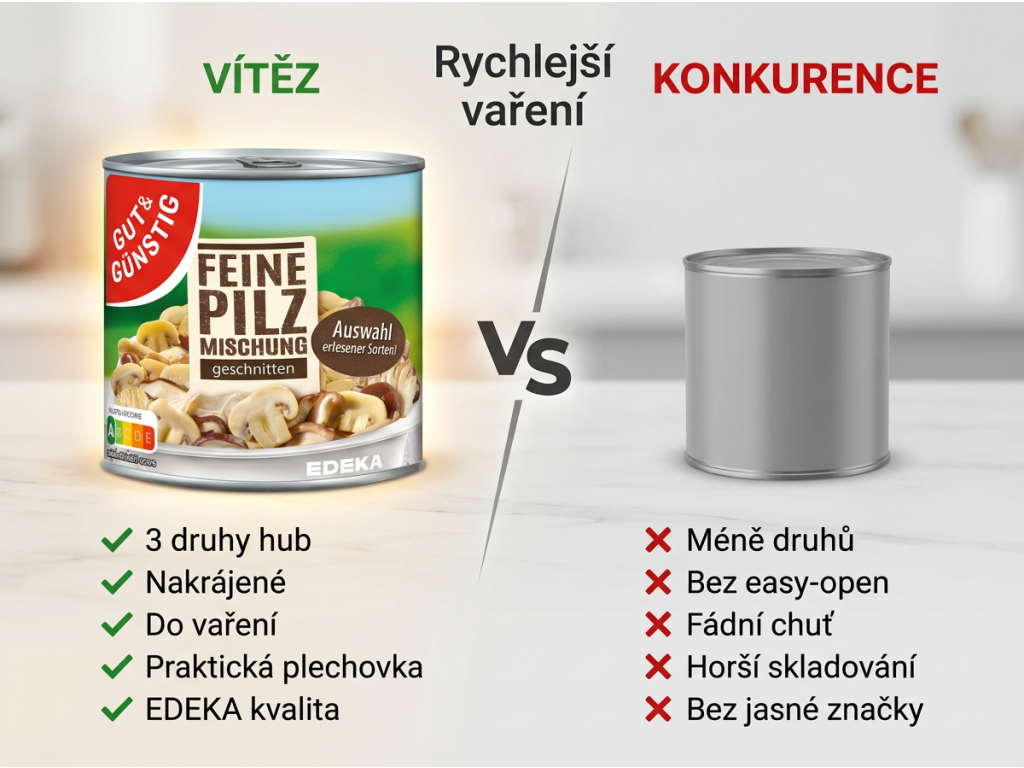 Srovnání G&G houbového mixu