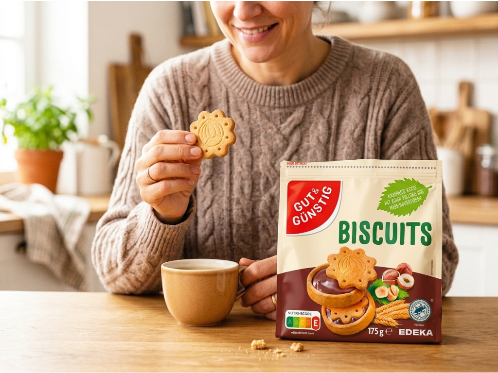 Vychutnání sušenek G&G Biscuits ke kávě