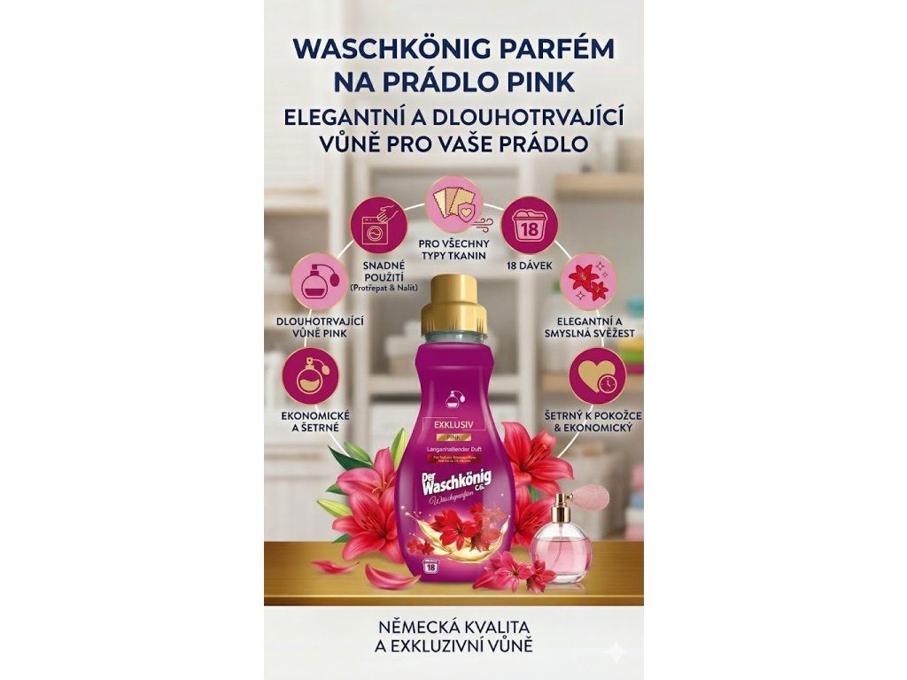 Waschkönig Pink infografika