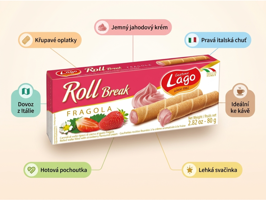 Gastone Lago Roll Break jahoda - přehled výhod