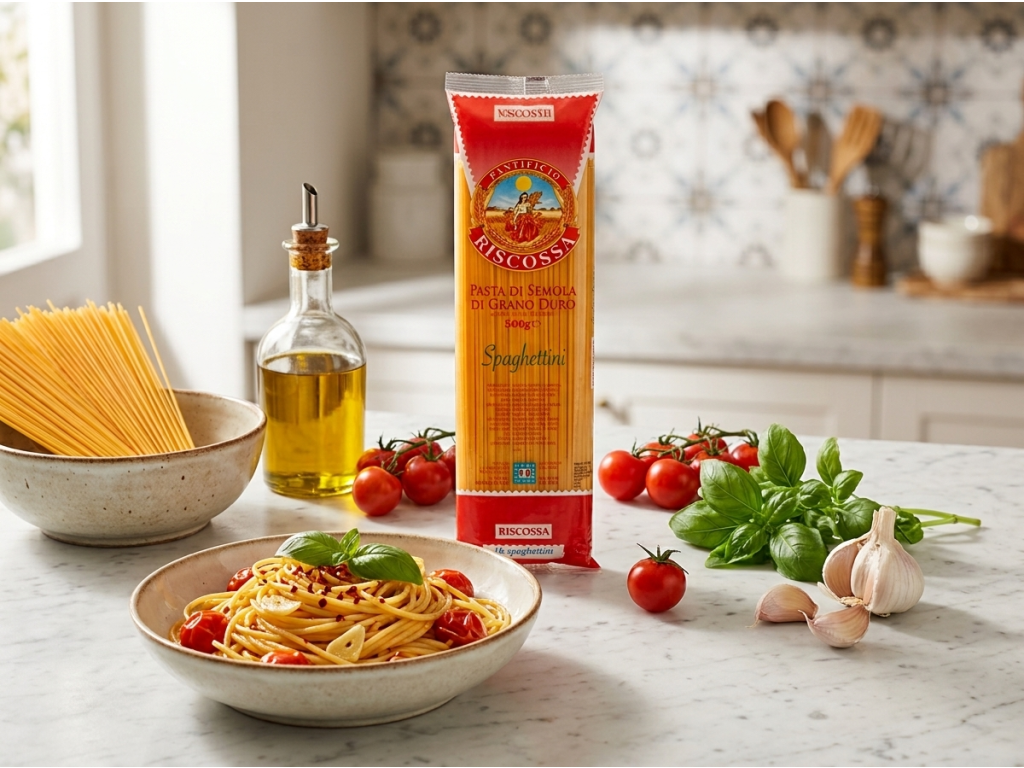Riscossa Spaghettini s rajčaty a bazalkou