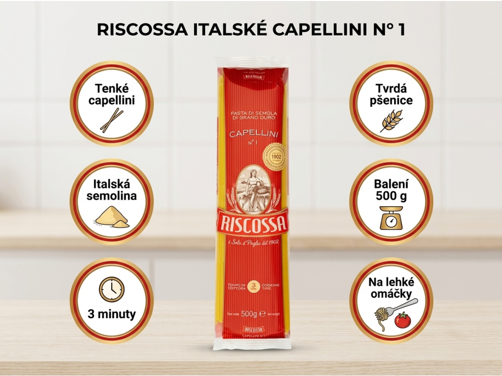 Riscossa Capellini - přehled výhod