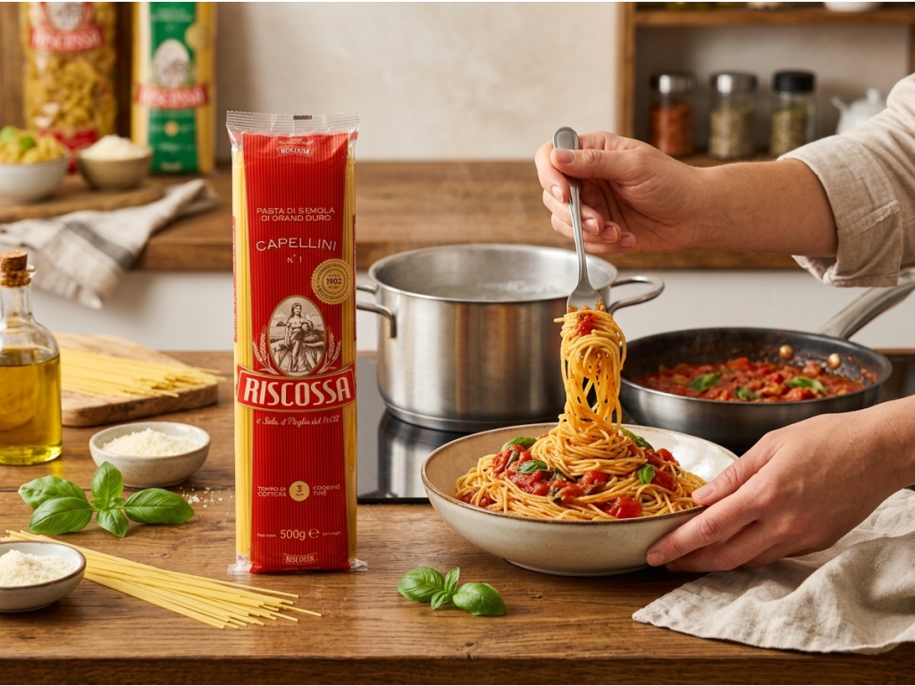 Vaření těstovin Riscossa Capellini