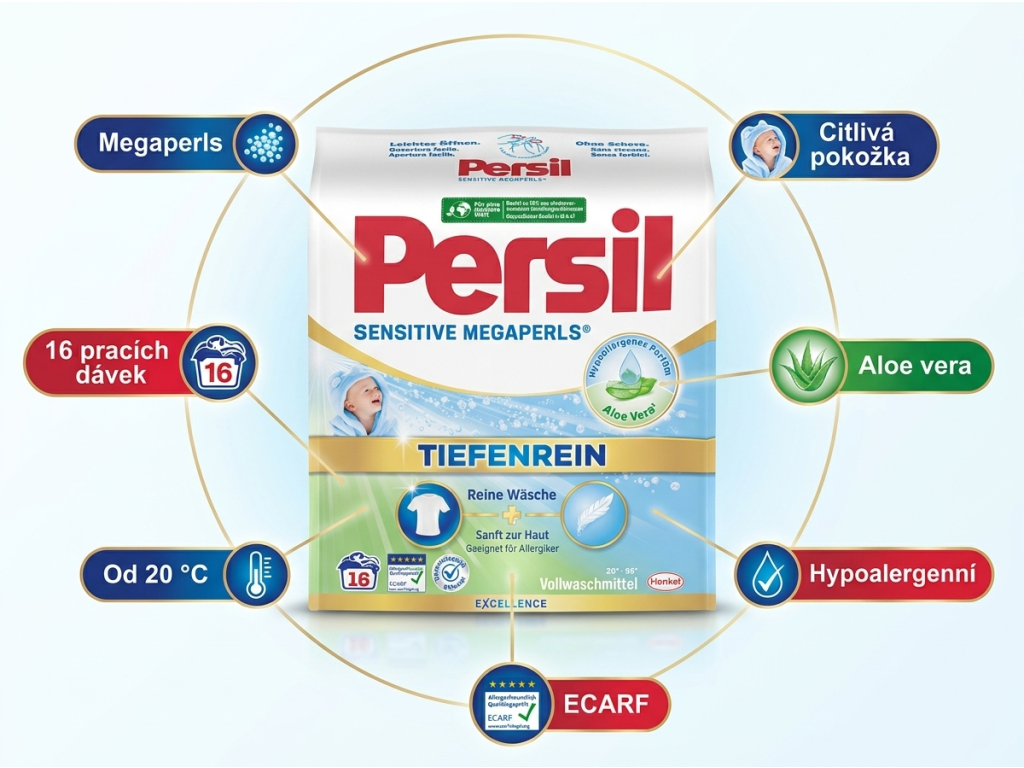 Persil Sensitive Megaperls Aloe Vera - přehled výhod