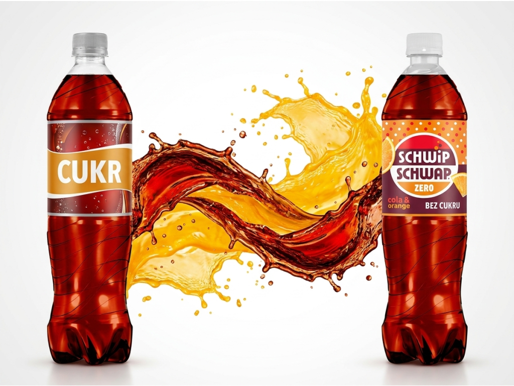 Srovnání Schwip Schwap Zero s běžnou limonádou