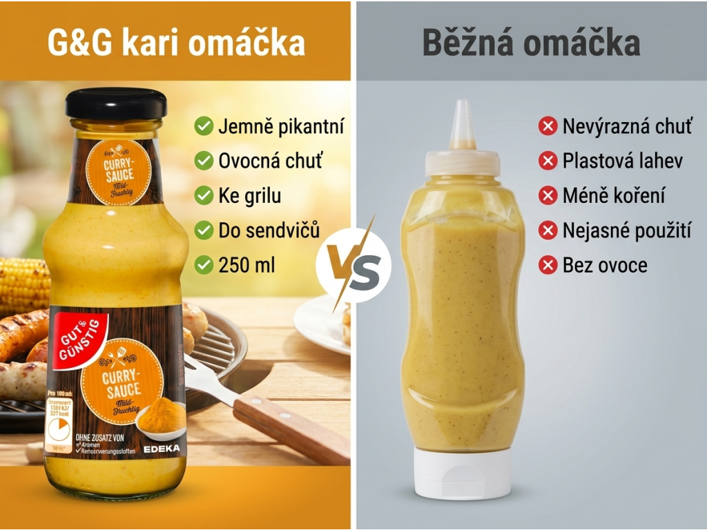 Srovnání G&G kari omáčky