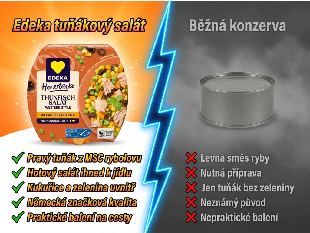 Edeka Tuňákový salát Western Style 160 g - srovnání