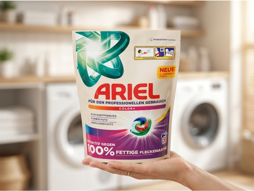 Ariel Professional Color kapsle v ruce