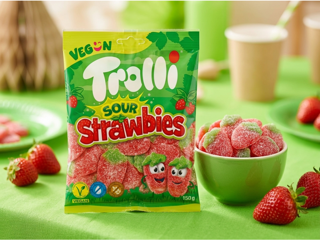 Trolli kyselé jahůdky se snack miskou