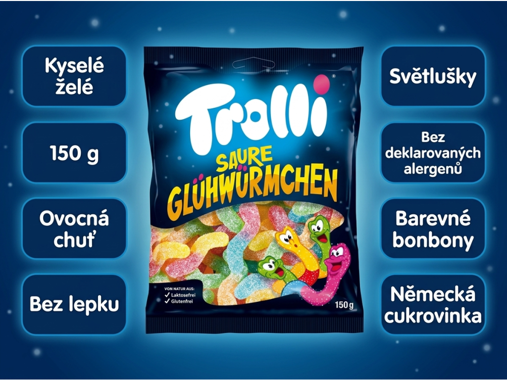 Trolli kyselé světlušky - přehled výhod