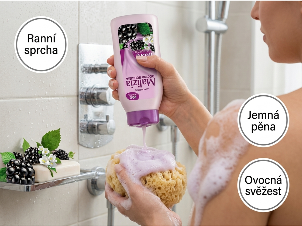 Malizia Mora e Muschio 300 ml - jemná pěna