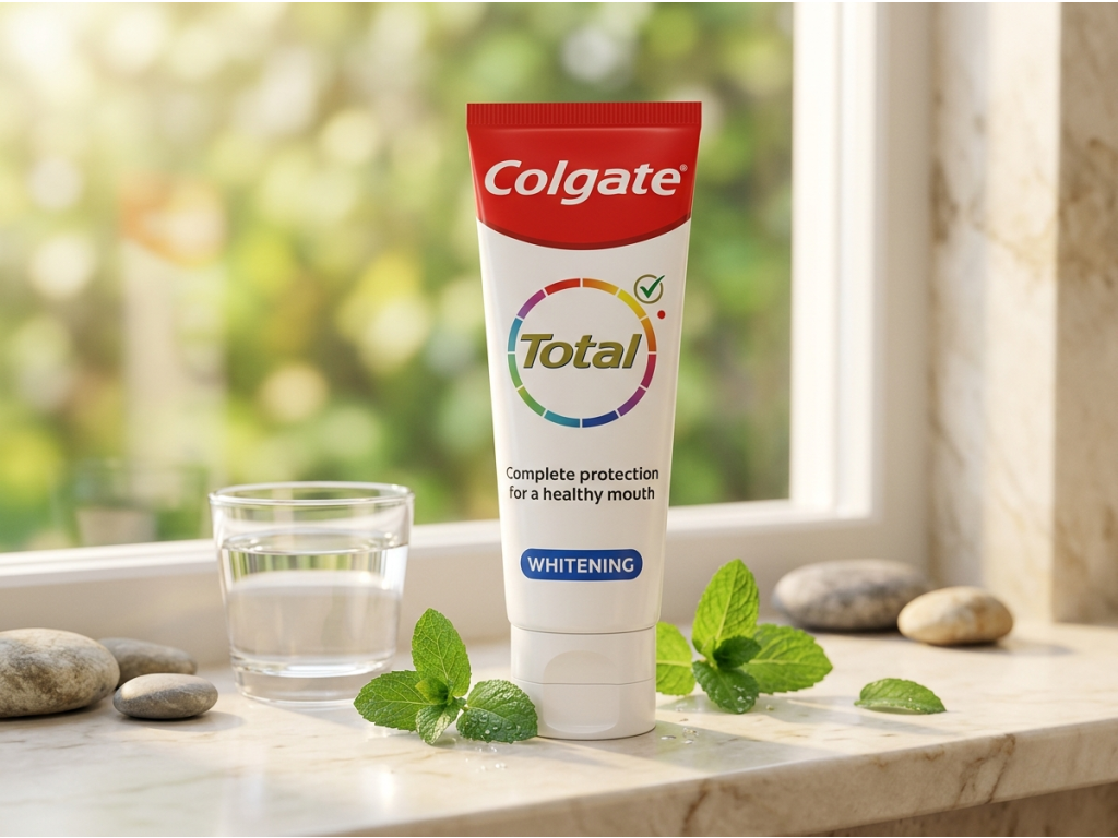 Colgate Total Whitening zubní pasta XXL 125 ml v přírodním prostředí