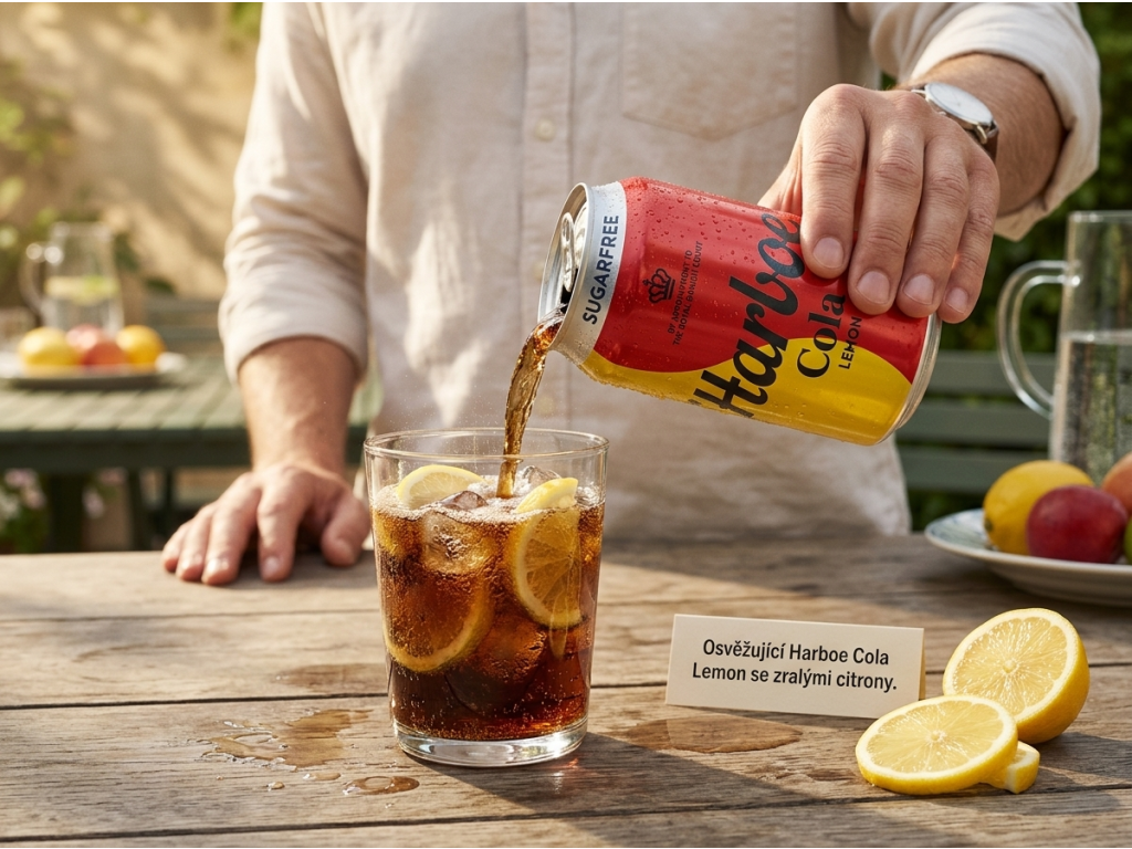 Servírování Harboe Cola Lemon