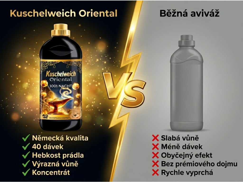 Kuschelweich Oriental 1001 nocí - srovnání aviváže