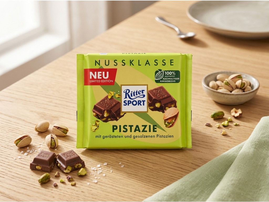 Ritter Sport Pistazie pistáciové servírování