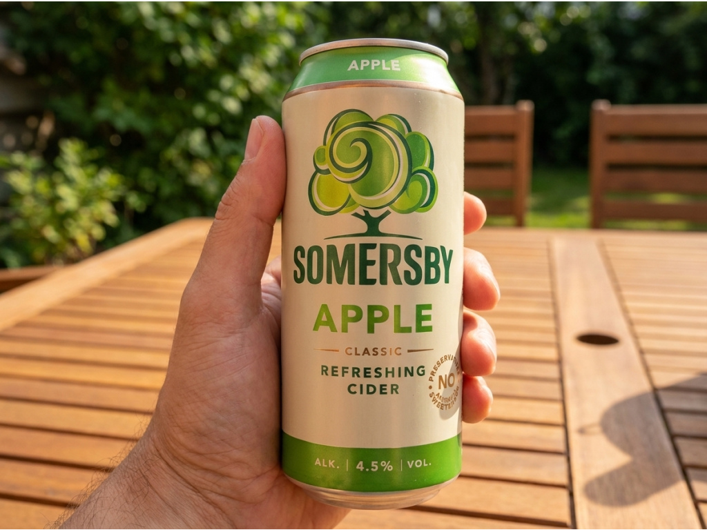 Somersby Apple plechovka v ruce