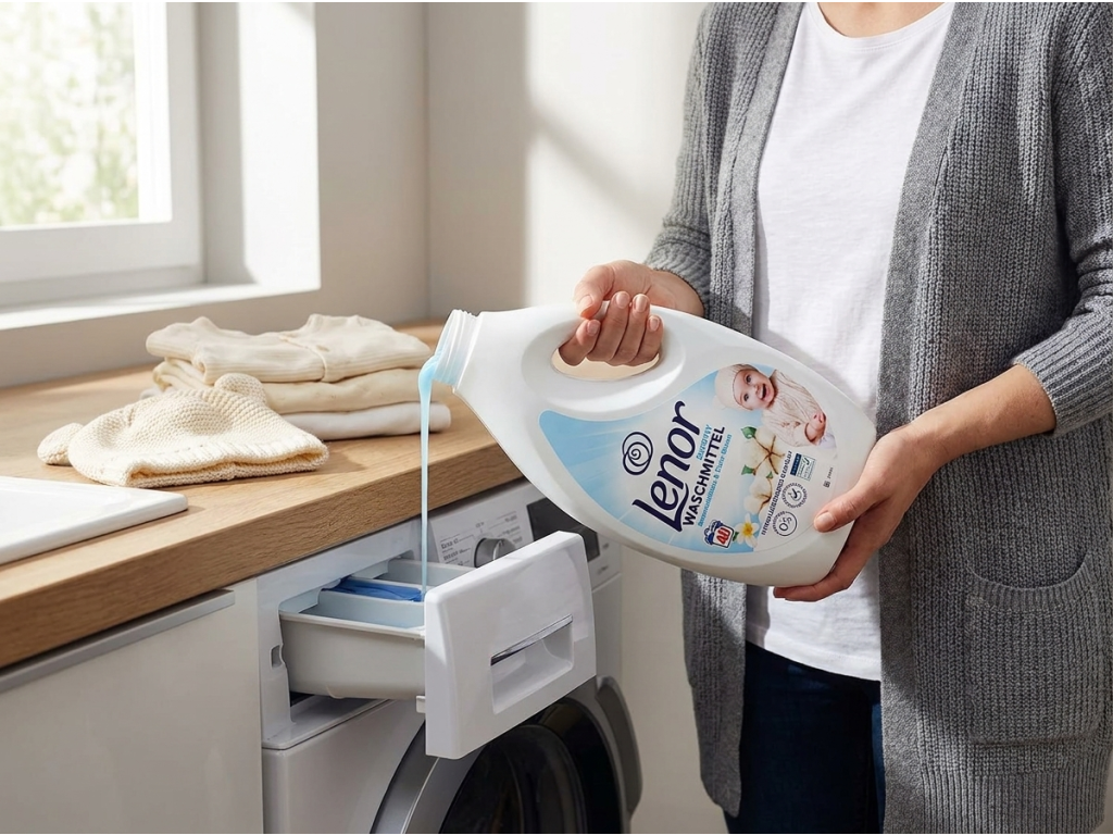 Lenor Sensitiv prací gel pro citlivou pokožku - dávkování do pračky