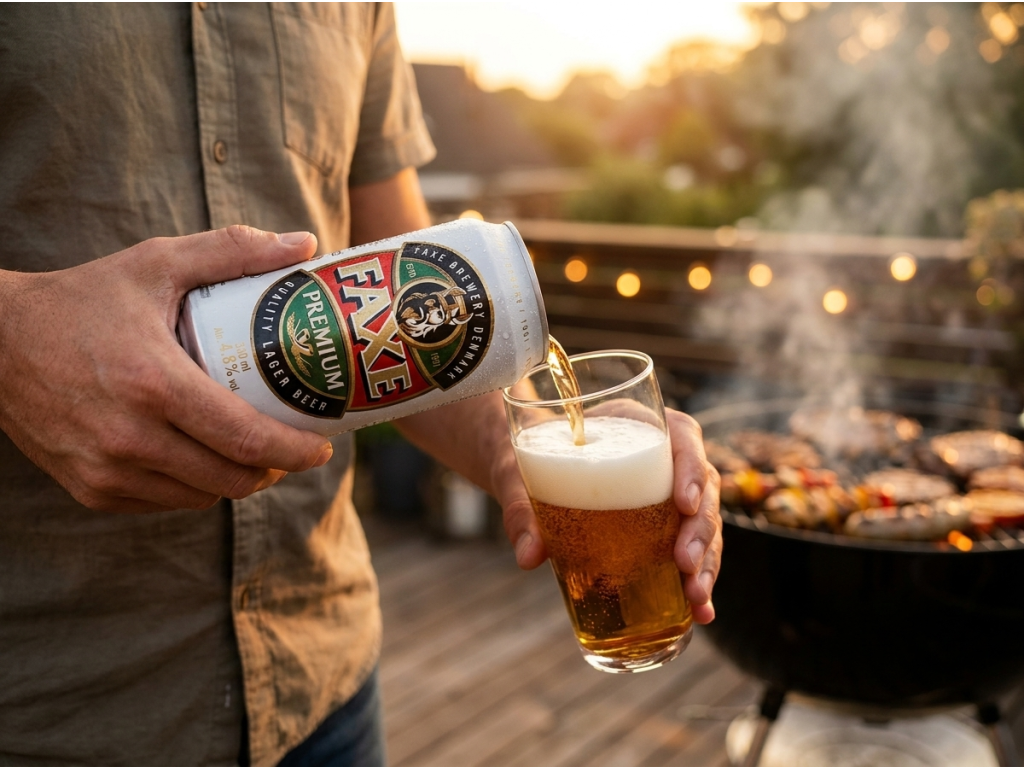 Faxe premium světlé pivo 4,6% 0,33 l - aktivní použití