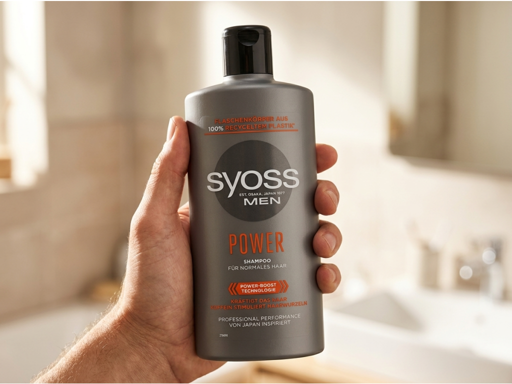 Šampon Syoss Men Power v ruce