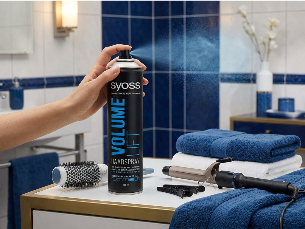 Použití laku na vlasy Syoss Volume Lift