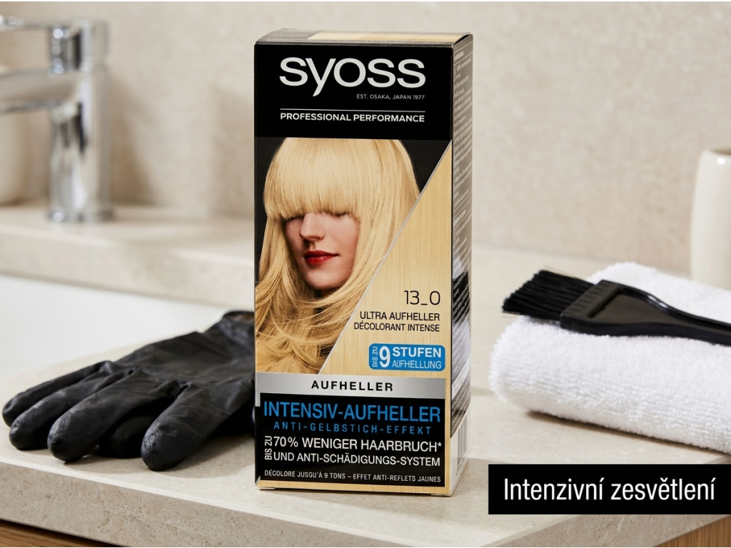 Příprava zesvětlení vlasů Syoss