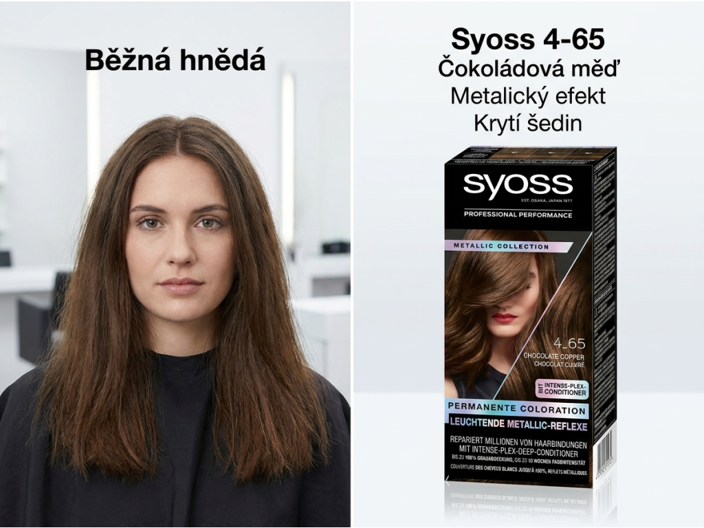 Srovnání odstínu Syoss 4-65