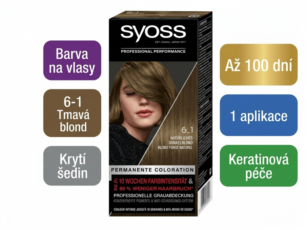 Syoss 6-1 Přírodní tmavá blond - přehled výhod