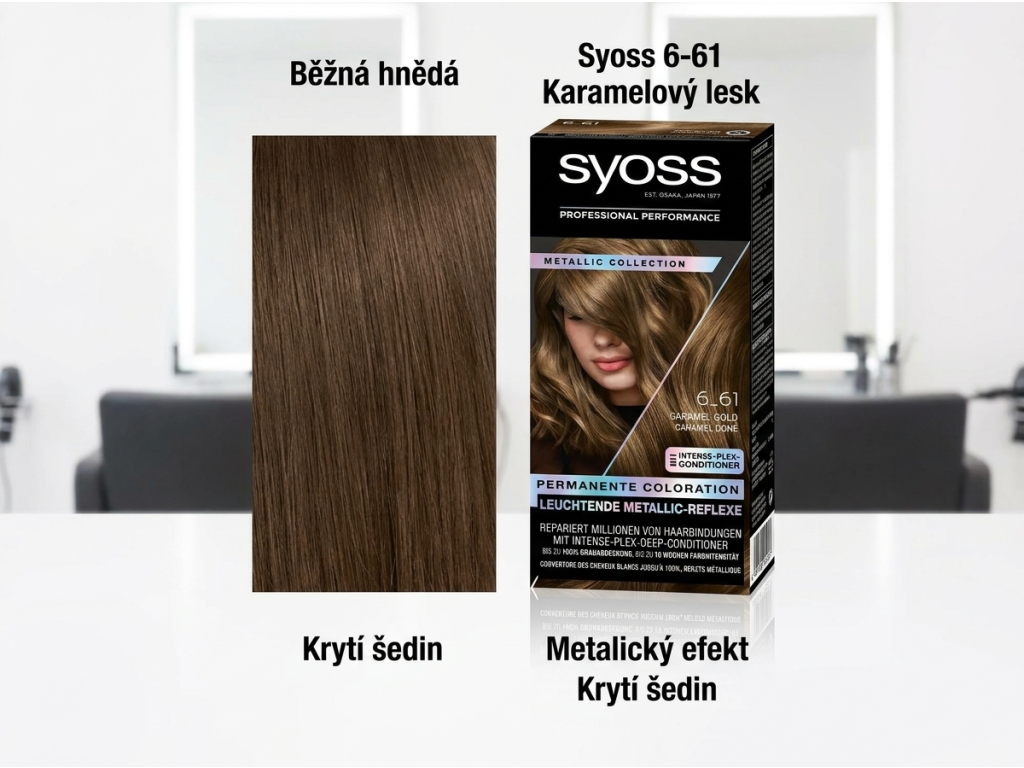 Srovnání odstínu Syoss 6-61