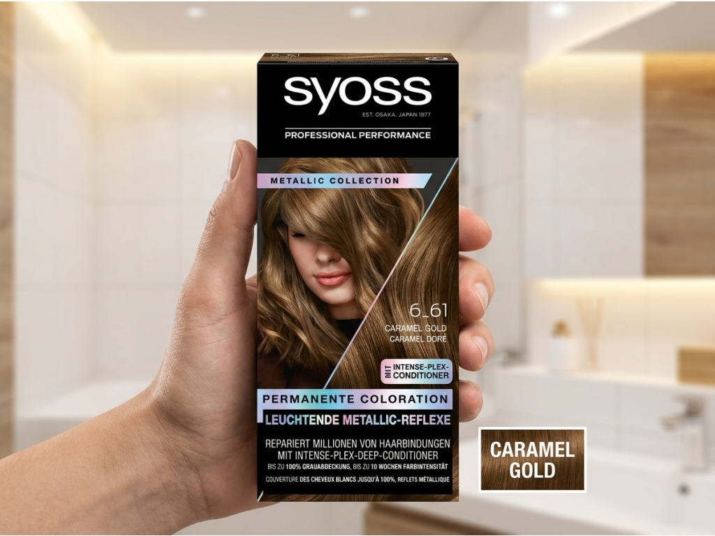 Barva na vlasy Syoss 6-61 v ruce