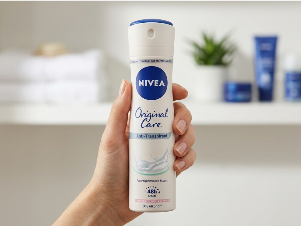 Nivea antiperspirant sprej Original Care 150 ml v ruce