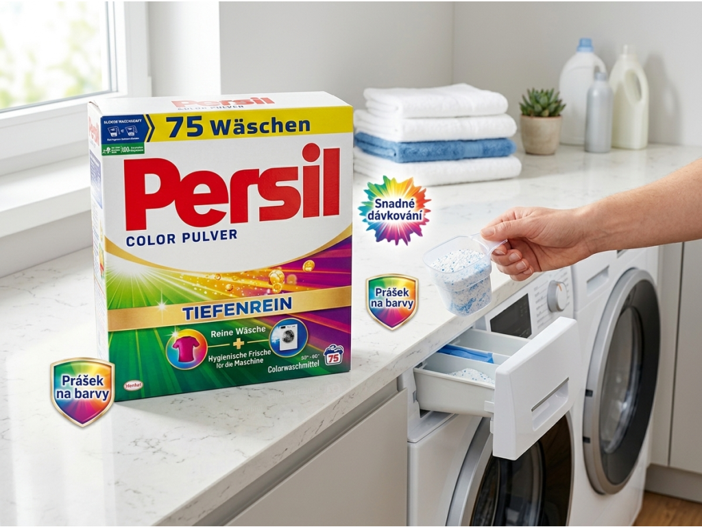 Persil Color prací prášek při praní v pračce