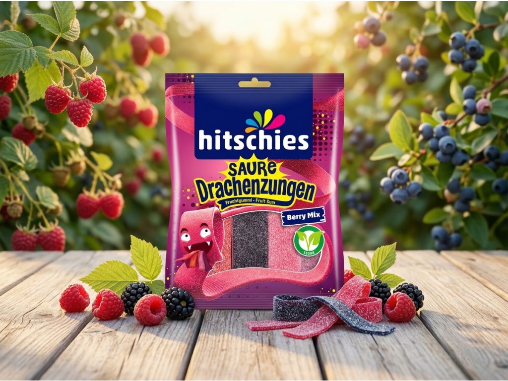 Hitschies Berry Mix kyselé bonbony s lesním ovocem