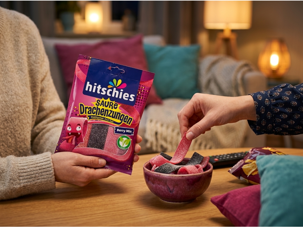 Sdílení Hitschies kyselých dračích jazyků