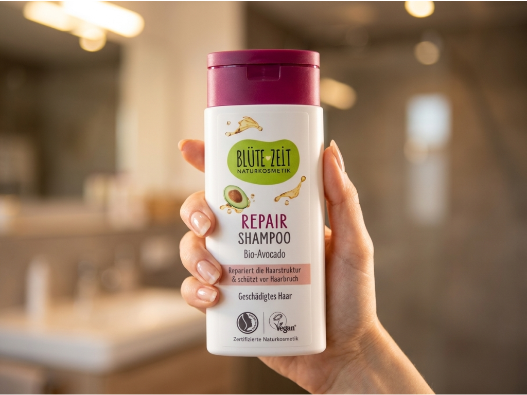Blütezeit Repair šampon v ruce