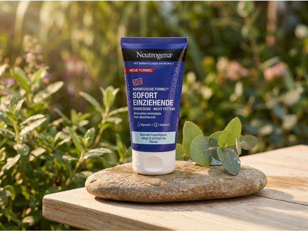 Neutrogena krém na ruce s okamžitým vstřebáváním v přírodním prostředí