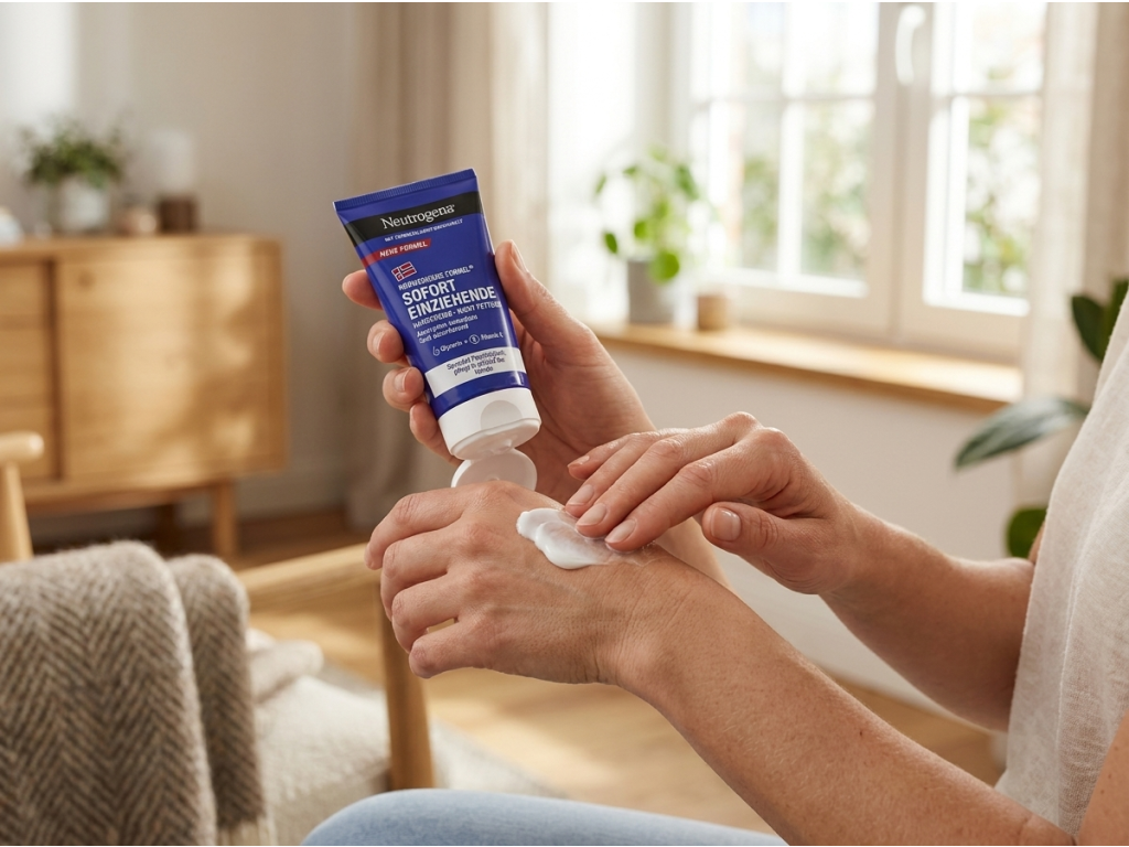 Neutrogena krém na ruce s okamžitým vstřebáváním - aktivní použití
