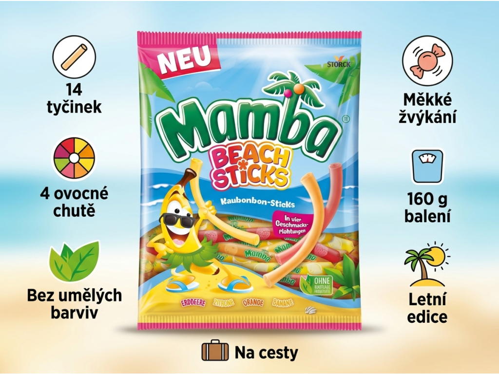 Mamba Beach Sticks 14 ks - infografika výhod