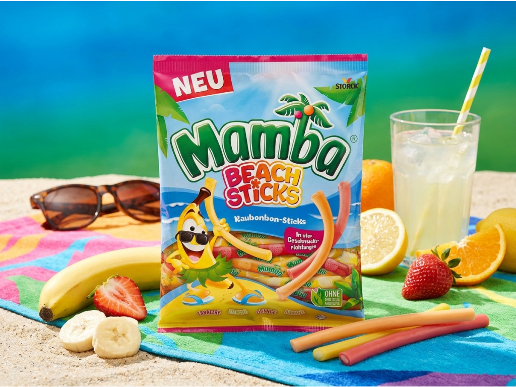 Mamba Beach Sticks ovocné tyčinky v letní atmosféře