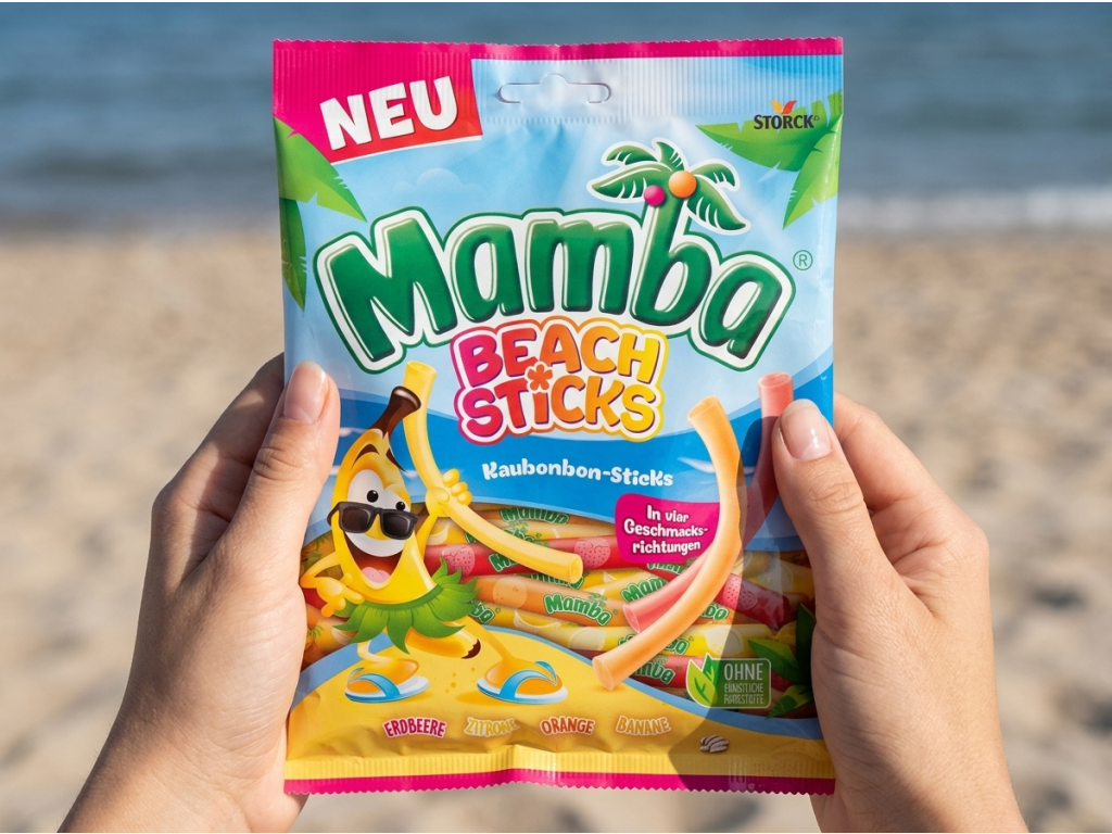 Mamba Beach Sticks balení v ruce