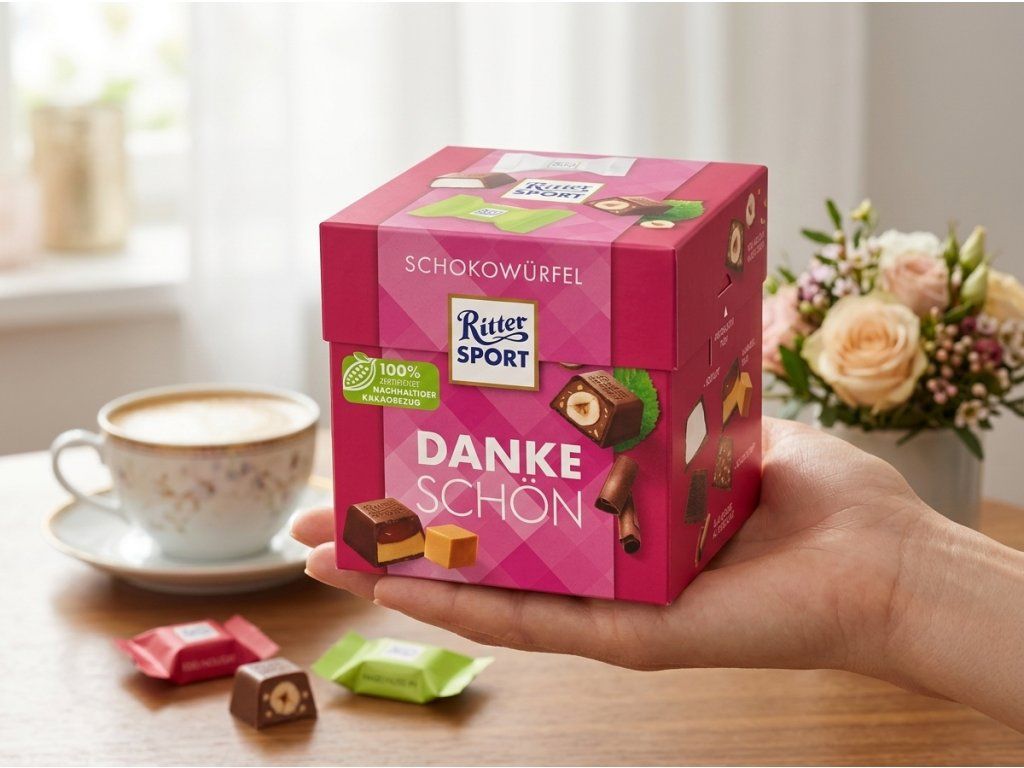 Ritter Sport Danke Schön 176 g - bonboniéra v ruce