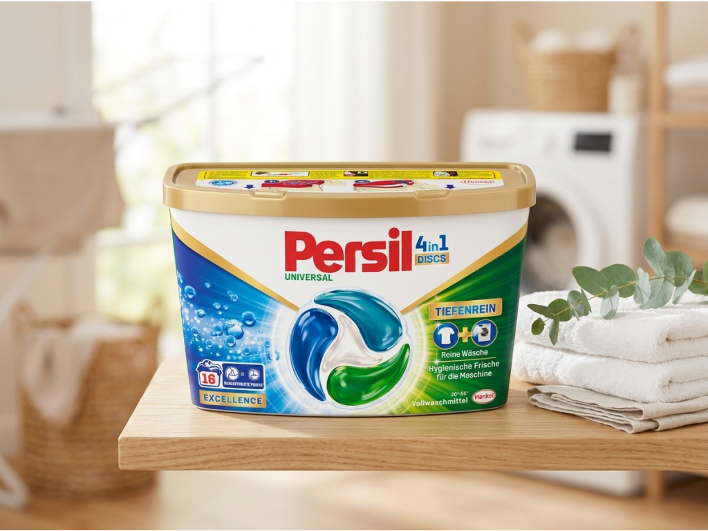 Persil Universal DISC 4in1 v prostředí prádelny