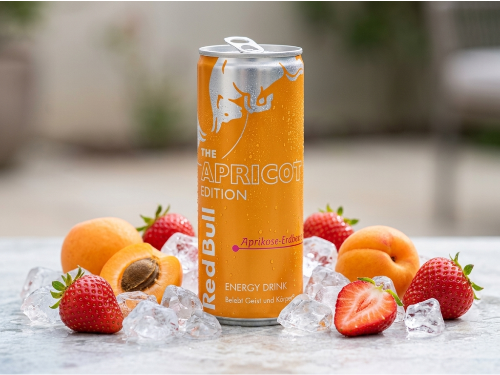 Red Bull Apricot Edition s meruňkami a jahodami