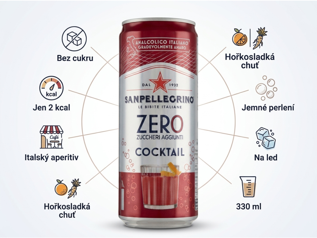 Sanpellegrino Cocktail Zero - přehled výhod
